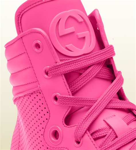 men pink gucci shoes|gucci pink rubber shoes.